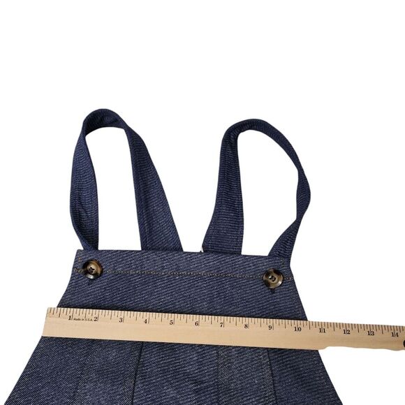 FRNCH Paris Daniella Overalls‎ Medium Blue Marine Wide Leg Soft Cotton Denim NWT - Picture 11 of 14